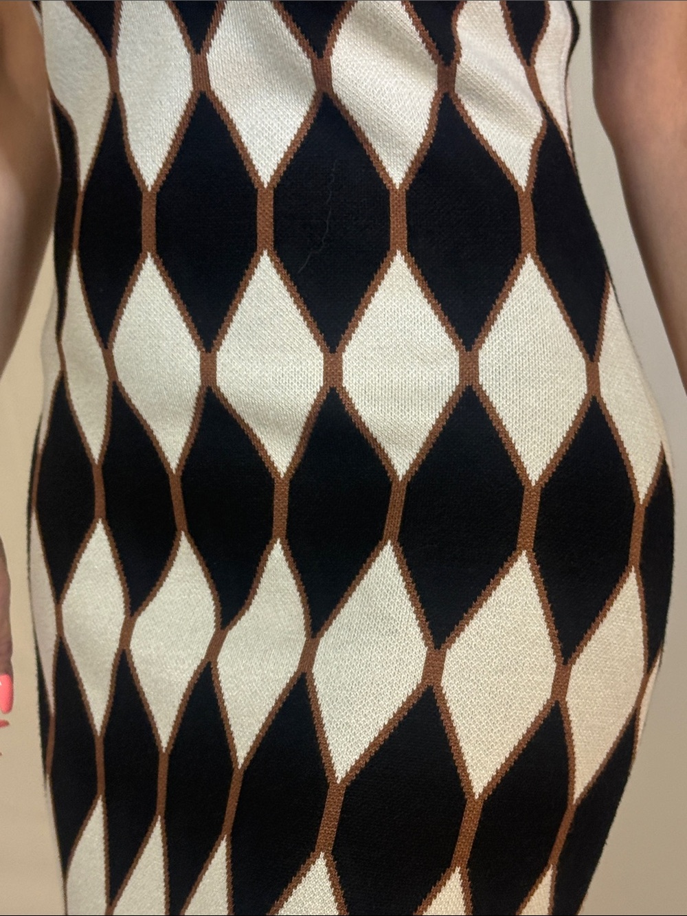HOUSE OF HARLOW 1960 DIAMOND MAXI DRESS M NWT - Picture 5 of 9